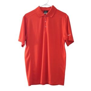 NIKE Dri-Fit Polo Shirt‎ Mens Sz M Golf Short Sleeve Orange Sports Outdoor